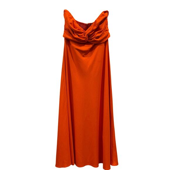 NWT FORTUNE ONE Orange Glowing & Going Maxi Dress, size XL - Picture 3 of 11